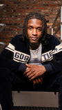 Navy Blue Goatier Velour Tracksuit